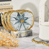 Heart Shaped Resin Geode Coaster Molds with Stand