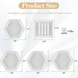 Resin Geode Coaster Molds, 4Pcs Hexagon Silicone Molds with Coaster Stand