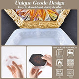 Resin Geode Coaster Molds, 4Pcs Hexagon Silicone Molds with Coaster Stand