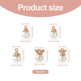 Resin/Glass Pearl Bead Charms Pendants Crown Bead Charm DIY Findings