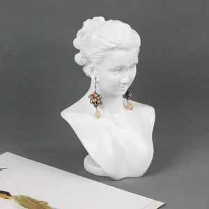 Resin Holder Bust Stand Ornament for Showcase Pendant