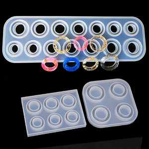 Silicone Resin Mold 6/14 Hole Rings DIY Jewelry Making