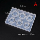Silicone Resin Mold 6/14 Hole Rings DIY Jewelry Making