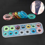 Silicone Resin Mold 6/14 Hole Rings DIY Jewelry Making