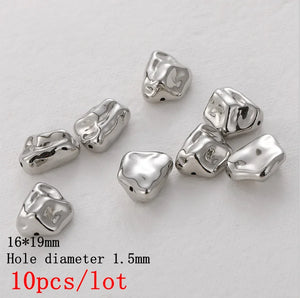Baroque Pearl Geometric Stone Shape Loose Beads 10pcs/lot For DIY Earrings