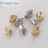 Resin Stone Irregular Shaped Straight Hole Golden Earrings Necklace Accessory