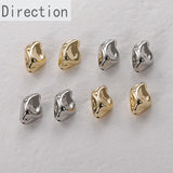 Resin Stone Irregular Shaped Straight Hole Golden Earrings Necklace Accessory
