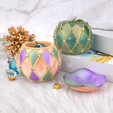 Resin Jar Mold with Cover, Epoxy Casting Mold, 300 Rhinestone DIY Storage Boxes