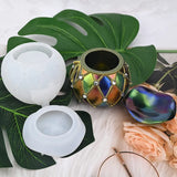 Resin Jar Mold with Cover, Epoxy Casting Mold, 300 Rhinestone DIY Storage Boxes