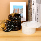 Diamond Pattern Resin Jar Mold with Lid