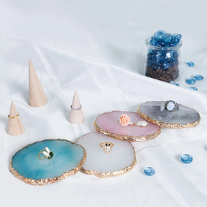 Resin Jewelry Display Plate Necklace Ring Earrings Organizer
