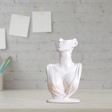 Resin Jewelry Display Stand Head Bust Holder Organizer Shop Gift