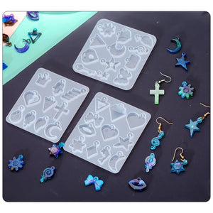 Resin Jewelry Mold Kit for Earrings and Keychain