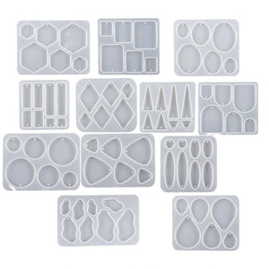 12 PCS Earring Resin Molds Silicone Jewelry Casting Molds