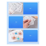 12 PCS Earring Resin Molds Silicone With Hole, Jewelry Casting Molds