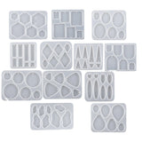 12 PCS Earring Resin Molds Silicone Jewelry Casting Molds