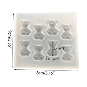 Bear Silicone Resin Molds for Keychain and Jewelry Making