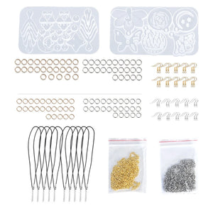 Resin Jewelry Molds Kit Earring Resin Silicone Molds Epoxy Resin Pendant Mould
