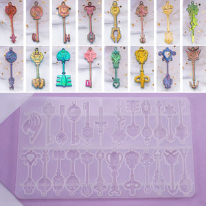 Resin Key DIY Crystal Epoxy Mould Silicone Mold