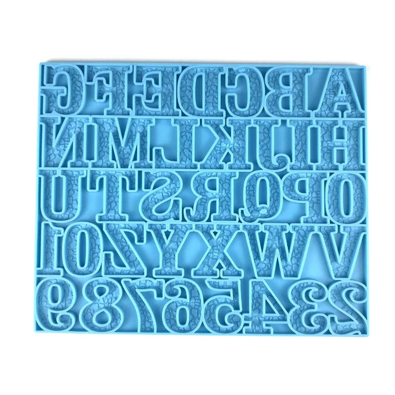 Resin Keychain Earrings Molds DIY Alphabet Number Casting Mold
