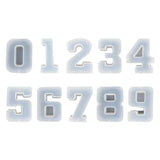 6 Inch 3D Silicone Number Molds 0-9 for Epoxy Casting Home Decor