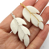 Resin Leaf Winding Charm Pendant 20x50mm DIY Necklace Earrings Jewelry