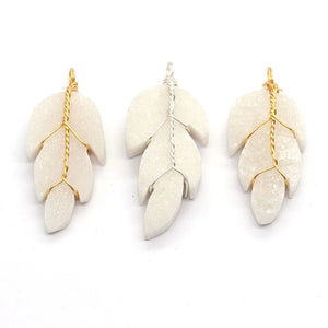 Resin Leaf Winding Charm Pendant 20x50mm DIY Necklace Earrings Jewelry