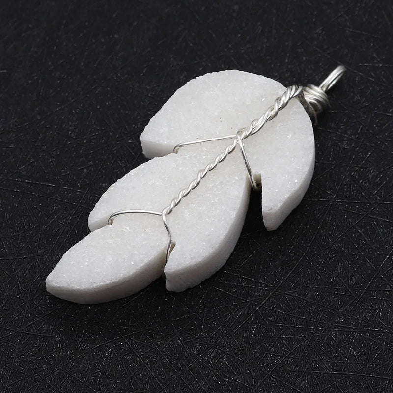Resin Leaf Winding Charm Pendant 20x50mm DIY Necklace Earrings Jewelry