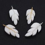 Resin Leaf Winding Charm Pendant 20x50mm DIY Necklace Earrings Jewelry