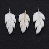 Resin Leaf Winding Charm Pendant 20x50mm DIY Necklace Earrings Jewelry
