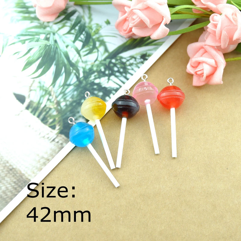 Resin Lollipop Earring Charms Bracelets Jewelry Making DIY Pendants
