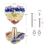 Love Heart Shape Faceted Drawer Cabinet Pulls Knobs Brass Handle