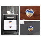 Love Heart Shape Faceted Drawer Cabinet Pulls Knobs Brass Handle