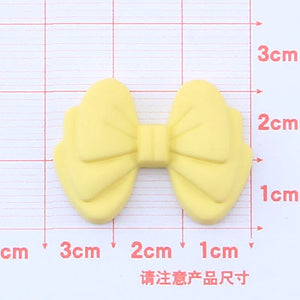 Resin Macaroon Bow Cabochons 10pcs Colorful Charms for Phone Cases