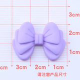 Resin Macaroon Bow Cabochons 10pcs Colorful Charms for Phone Cases