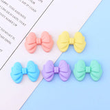 Resin Macaroon Bow Cabochons 10pcs Colorful Charms for Phone Cases