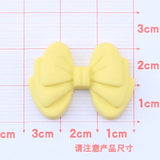 Resin Macaroon Bow Cabochons 10pcs Colorful Charms for Phone Cases