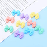 Resin Macaroon Bow Cabochons 10pcs Colorful Charms for Phone Cases