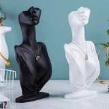 Resin Mannequin Necklace Earring Jewelry Display Stand Organizer Bust