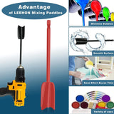 Reusable Resin Mixer Paddles - 4 Pack Epoxy Mixing Paddles for Drill