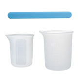 Resin Mixing Cups Kit with Stirring Rods, Silicone Measuring Cups for DIY
