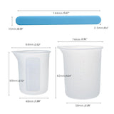 Resin Mixing Cups Kit with Stirring Rods, Silicone Measuring Cups for DIY