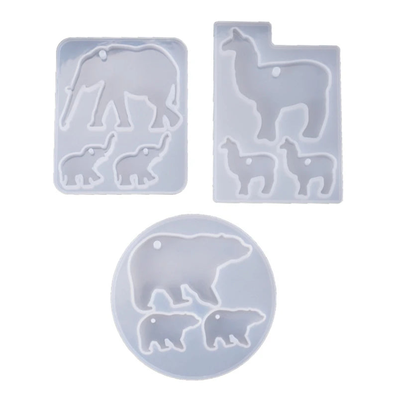 Animal Keychain Resin Mold DIY Crafts Pendant Silicone Mould Glossy
