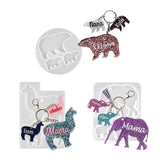 Animal Keychain Resin Mold DIY Crafts Pendant Silicone Mould Glossy