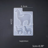 Animal Keychain Resin Mold DIY Crafts Pendant Silicone Mould Glossy