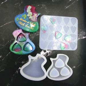 Silicone Guitar Picks Box Plectrums Mold Craft Tools