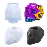Skull Decor Resin Mold for Makeup Brush Holder