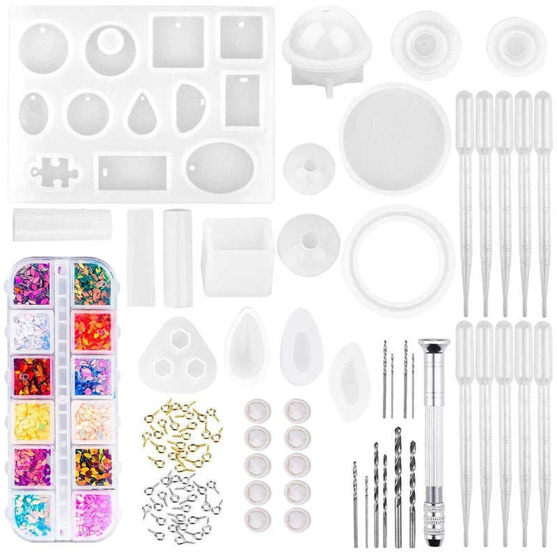 149 Pcs Resin Casting Molds and Tools Kit for Jewelry Making