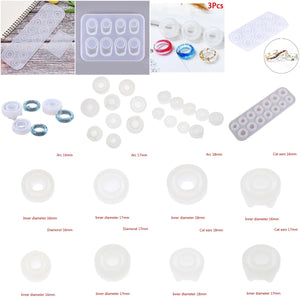 Jewelry Rings Silicone Casting Molds DIY Rings Shape Silicone Epoxy Mold
