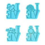 Love Word Resin Mold Diamond Crown Pendant Jewelry Crafting Tool
